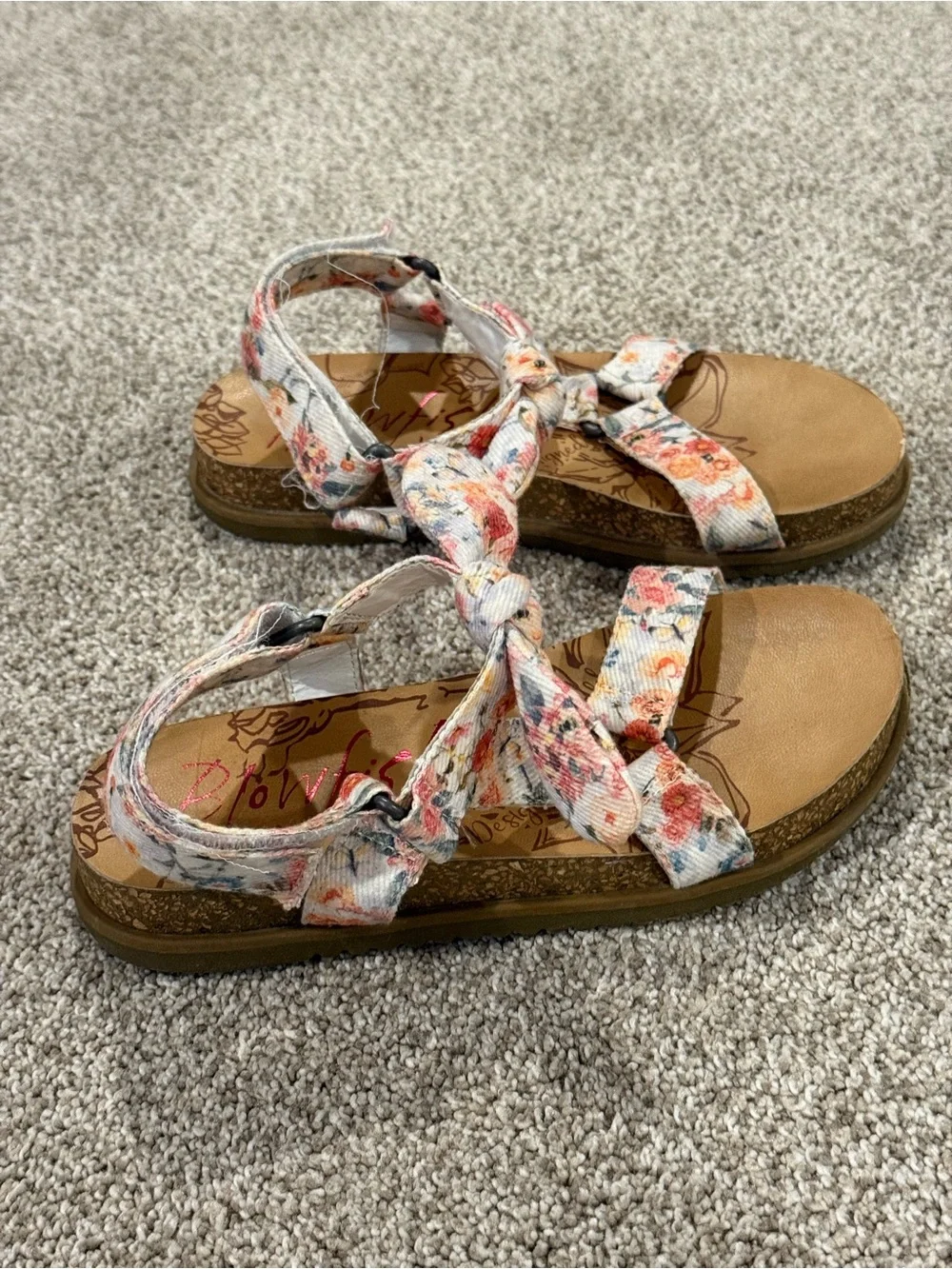 Blowfish Malibu Kids Floral Bow Strap Sandals